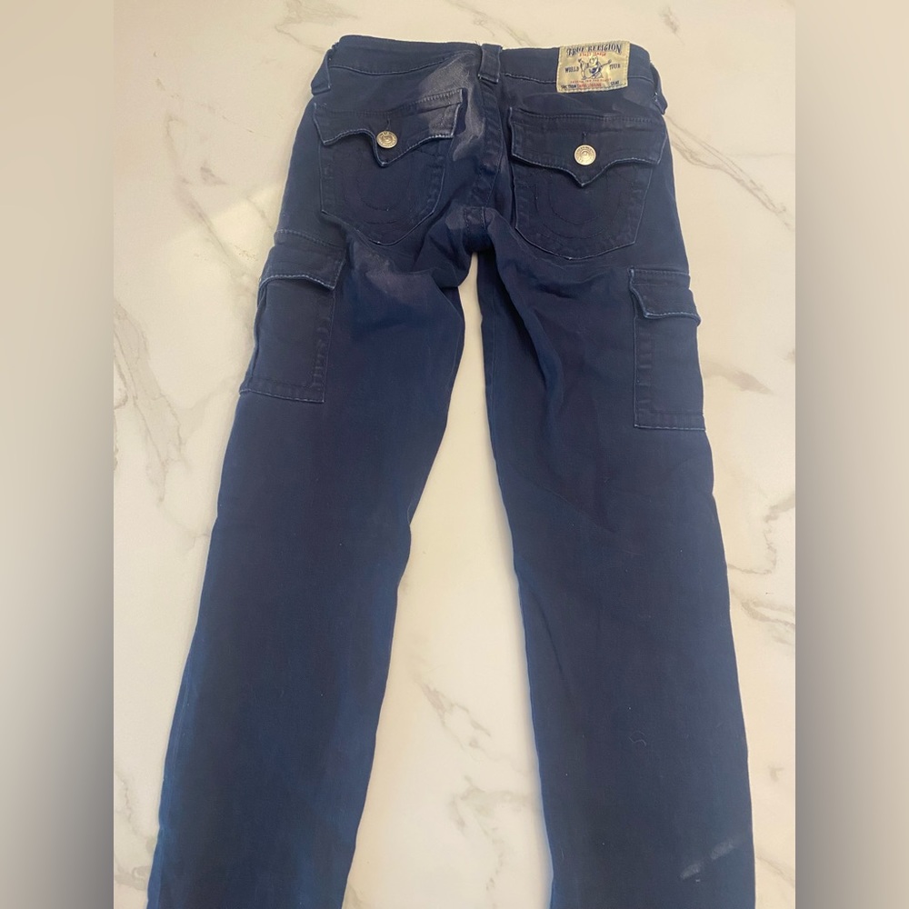 Dark Blue True Religion Cargo Pants